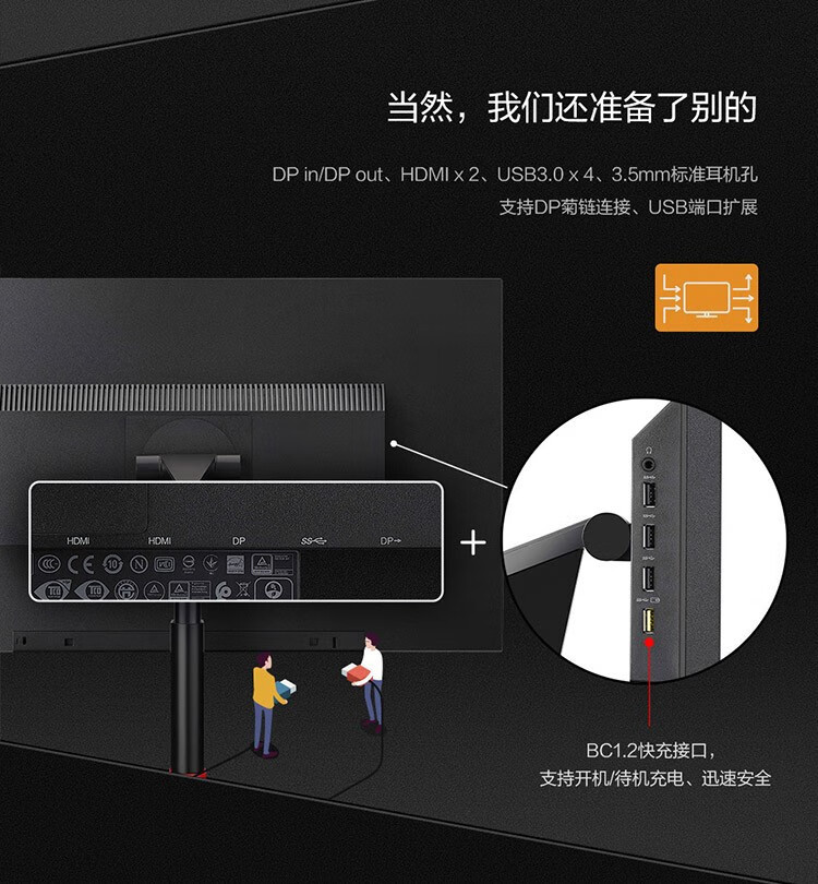 联想显示器ThinkVision P27u-20